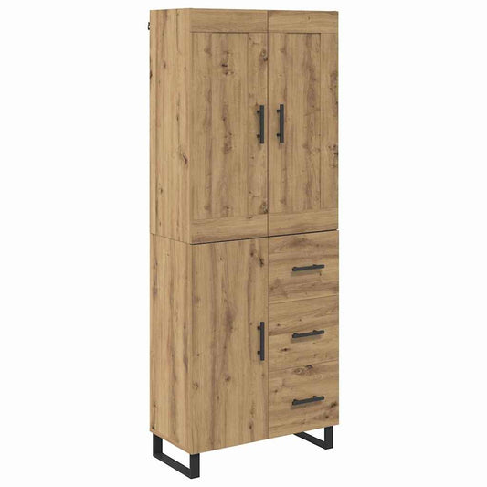 Highboard Artisan-Eiche 69,5 x 34 x 180 cm Holzwerkstoff