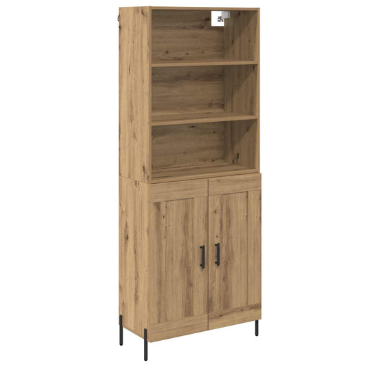 Highboard Artisan-Eiche 69,5 x 32,5 x 180 cm Holzwerkstoff