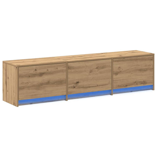 TV Schrank mit LEDs Kunsthandwerk Eiche 162 x 34 x 40 cm