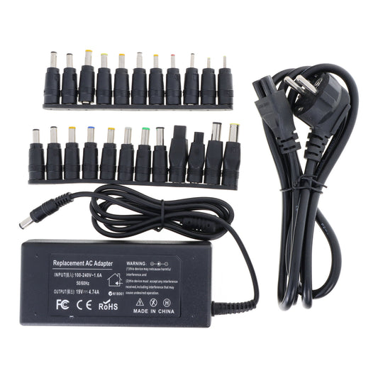 90W Universalnetzteil 19V/4.74A mit 23 Adapterspitzen und EU-Kabel