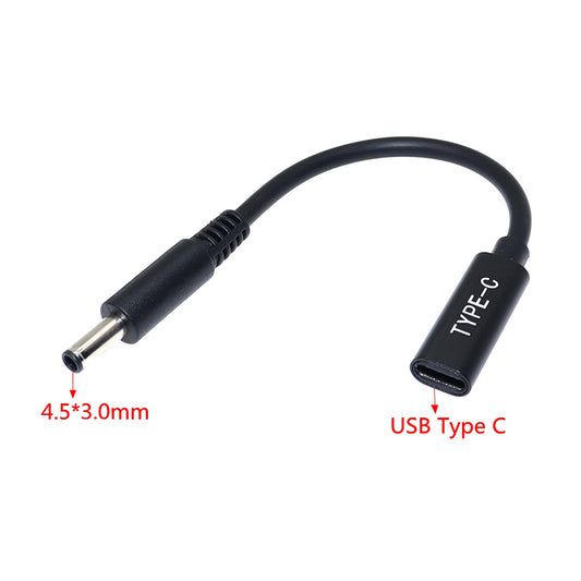 Type-C (Weiblich) auf 4.5*3.0mm (Männlich) Adapterkabel für Laptop-Ladegerät