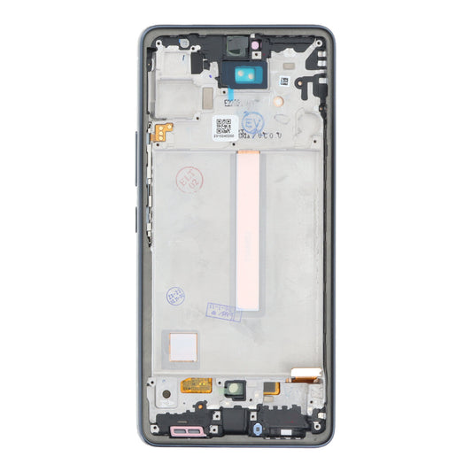 Bildschirmersatz mit Rahmen für Samsung Galaxy A53 5G OLED Schwarz