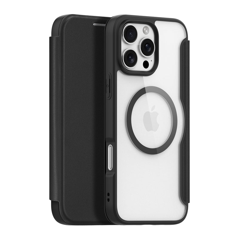 iPhone 16 Pro Magnetische Flip Lederhülle