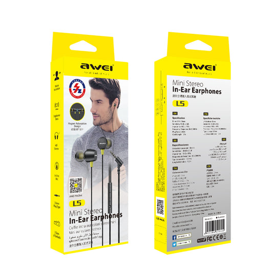 AWEI L5 3,5 mm HiFi Stereo In-Ear Kopfhörer