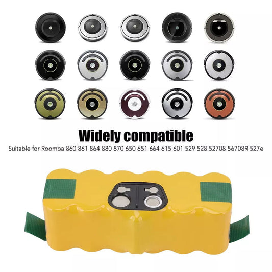 Batterie für Staubsaugerroboter 14.4V 6000mAh NI-MH mit sicherem Schutz - Shopgalaxy