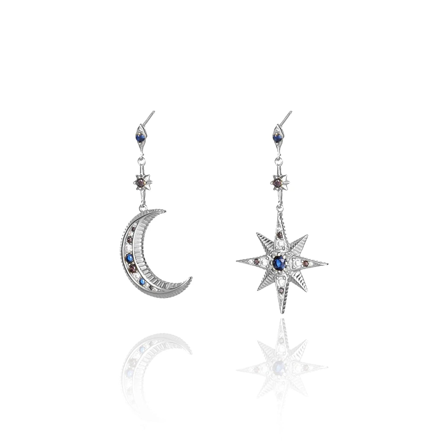 CELESTE MOON & STAR STUDS - Shopgalaxy