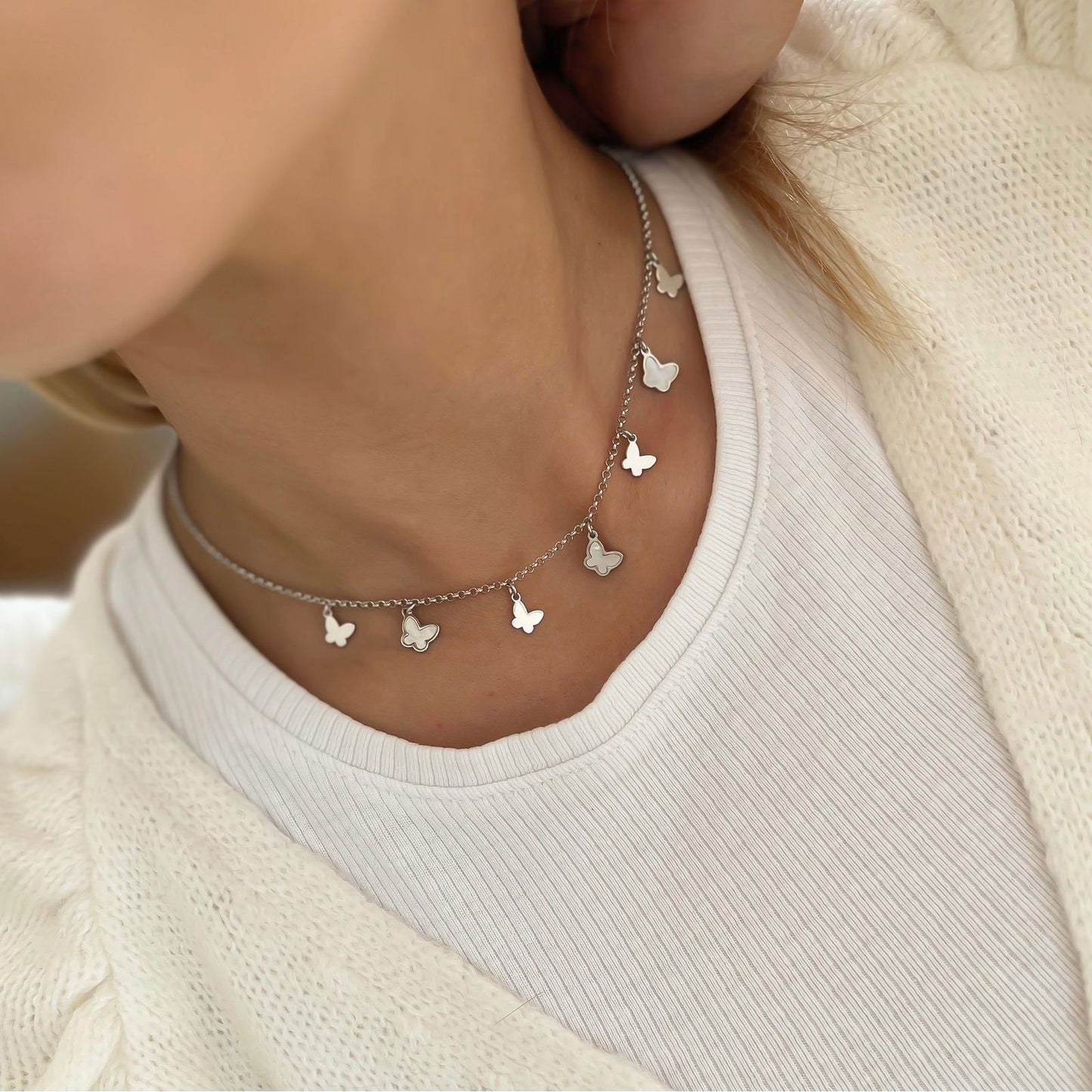 FARFALLA Halskette 925 Sterling Silber - Shopgalaxy.ch