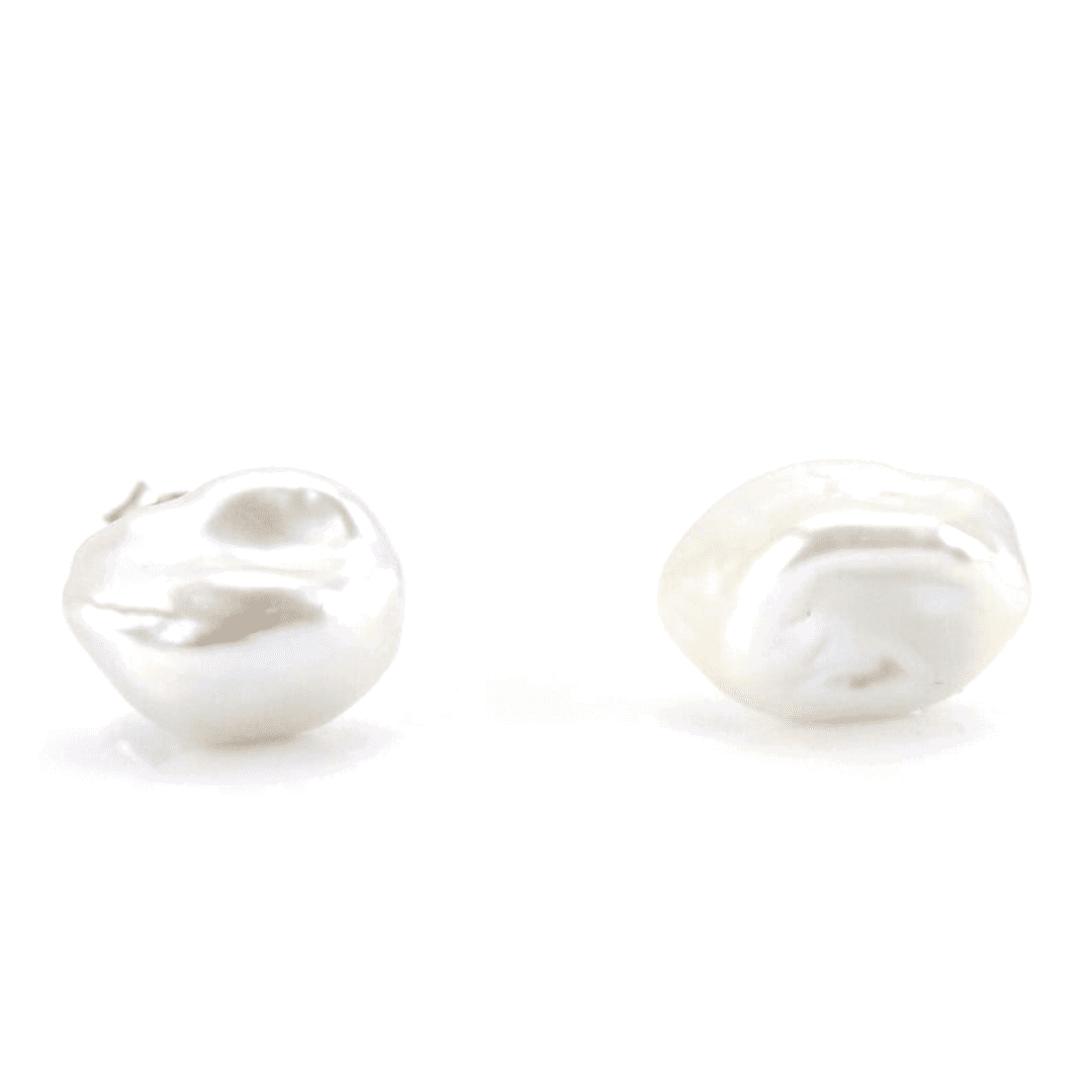 Freshwater Baroque Nara Keshi Pearl Earrings 8 – 10 MM AAA - Shopgalaxy