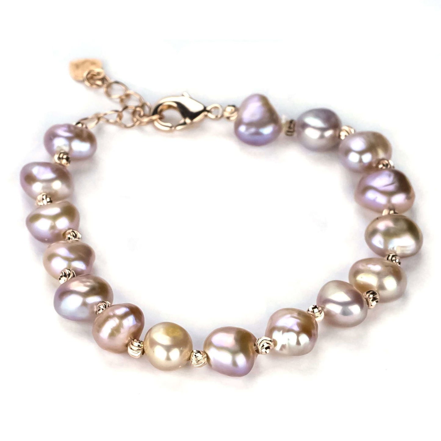 Freshwater Button Shape Purple Clayfield Bracelet 8-9 mm AAAA - Shopgalaxy
