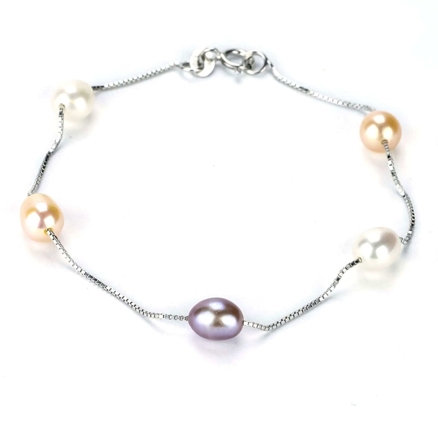 Freshwater Drop Shape Mixed Colour Hendra Bracelet 7-8 mm AAA - Shopgalaxy