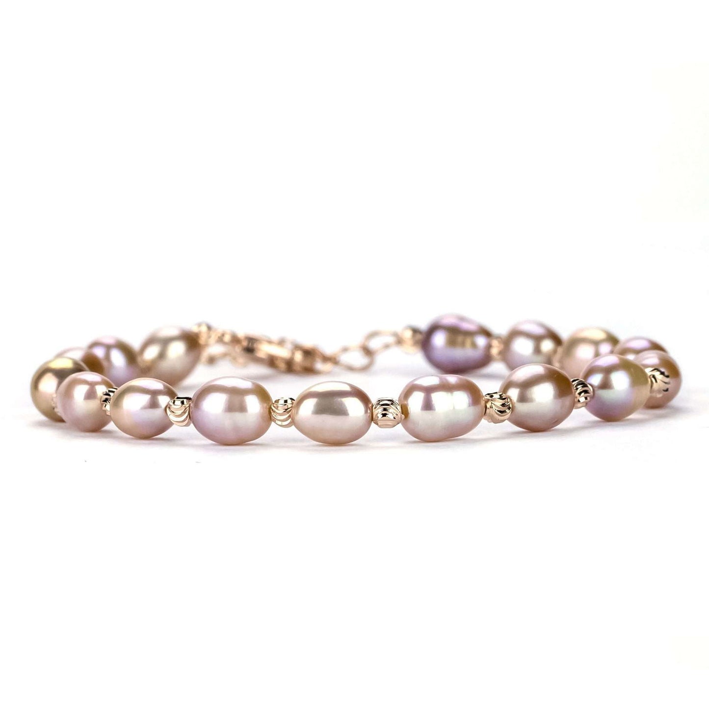 Freshwater Drop Shape Purple St Lucia Bracelet 7 mm AAAA - Shopgalaxy