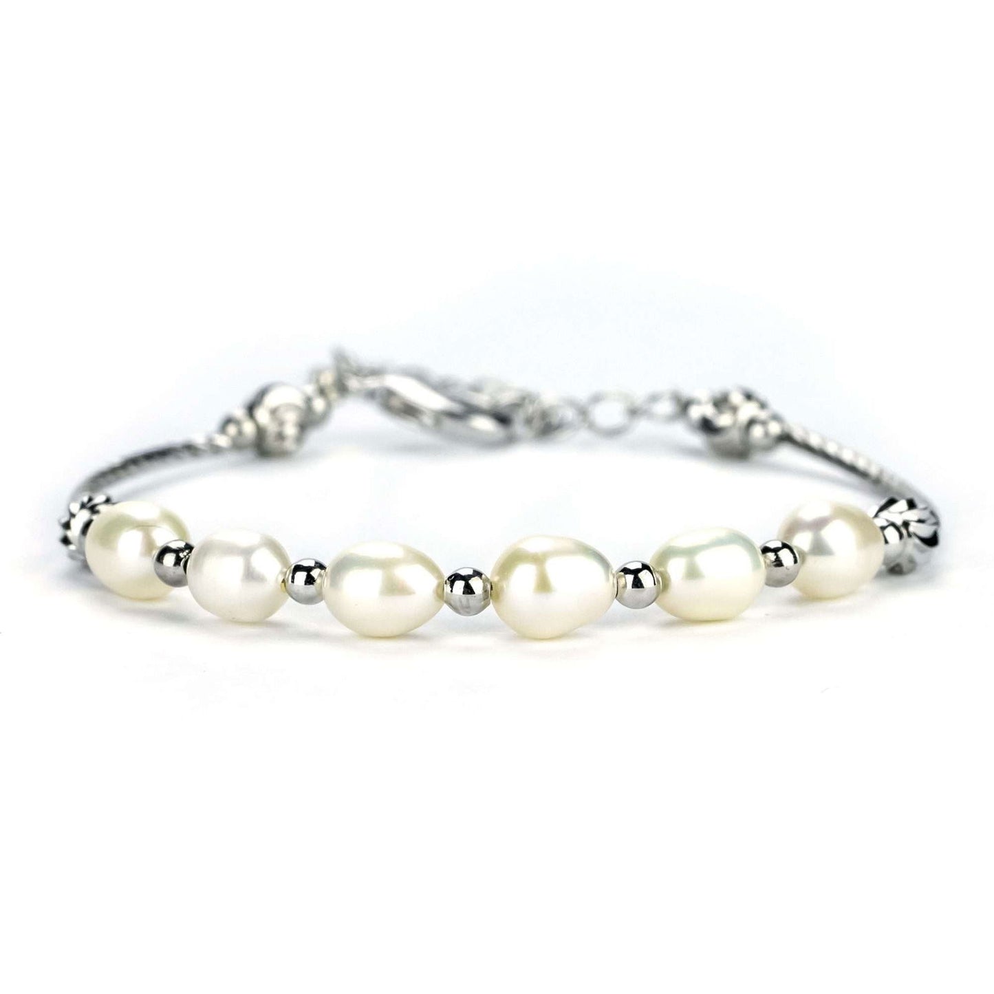 Freshwater Drop Shape White Kalinga Bracelet 5-6 mm AAA - Shopgalaxy