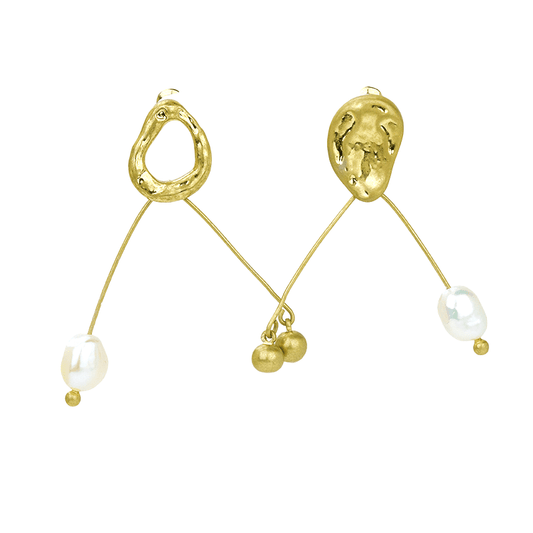 Freshwater Pearl Havana Retro V Earrings - Shopgalaxy