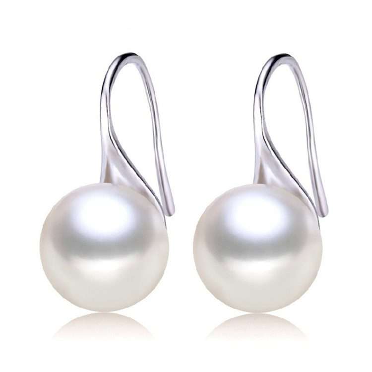 Freshwater White Pearls Brighton Earrings 6-7 mm AA - Shopgalaxy.ch