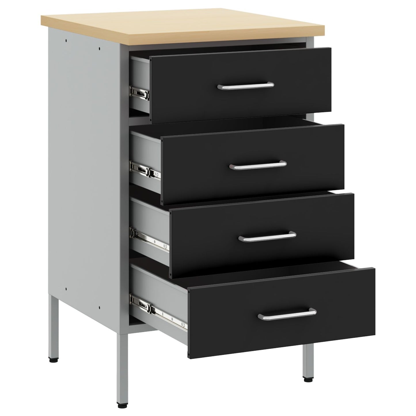 Werkbank Schwarz 50x55x85 cm Stahl