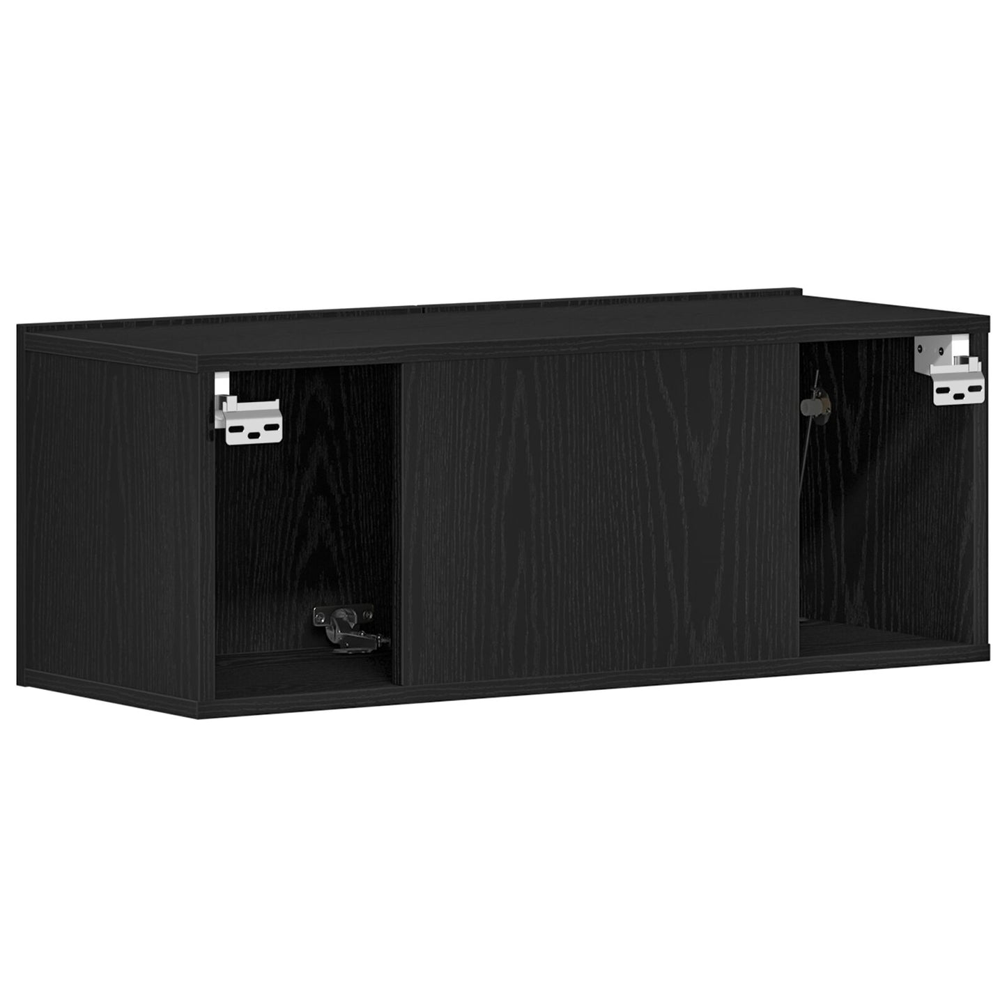 TV-Wandschränke (Set mit 2) - Schwarze Eiche, 80x30x30 cm, aus Holzwerkstoff