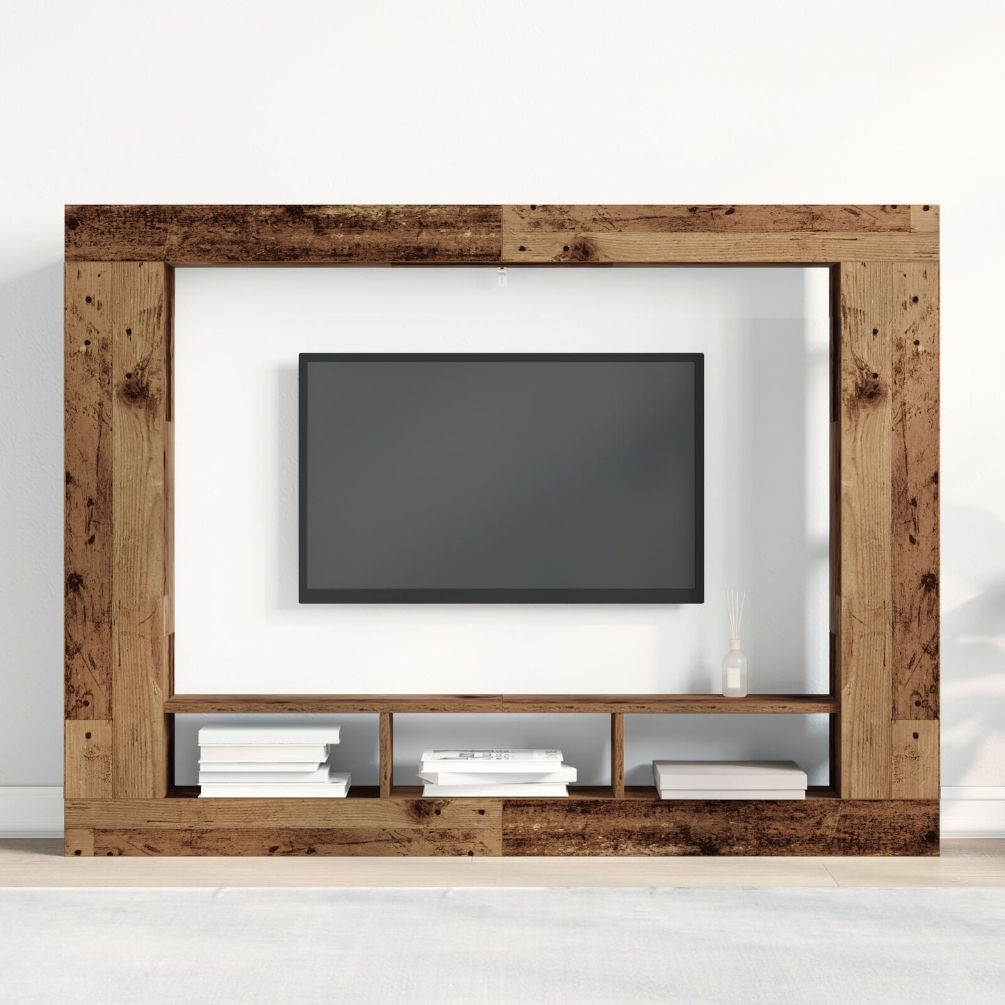 TV-Schrank Wandmontiert Altes Holz 152x22x113 cm