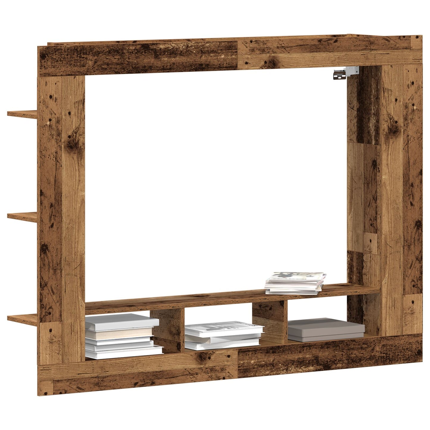 TV-Schrank Wandmontiert Altes Holz 152x22x113 cm