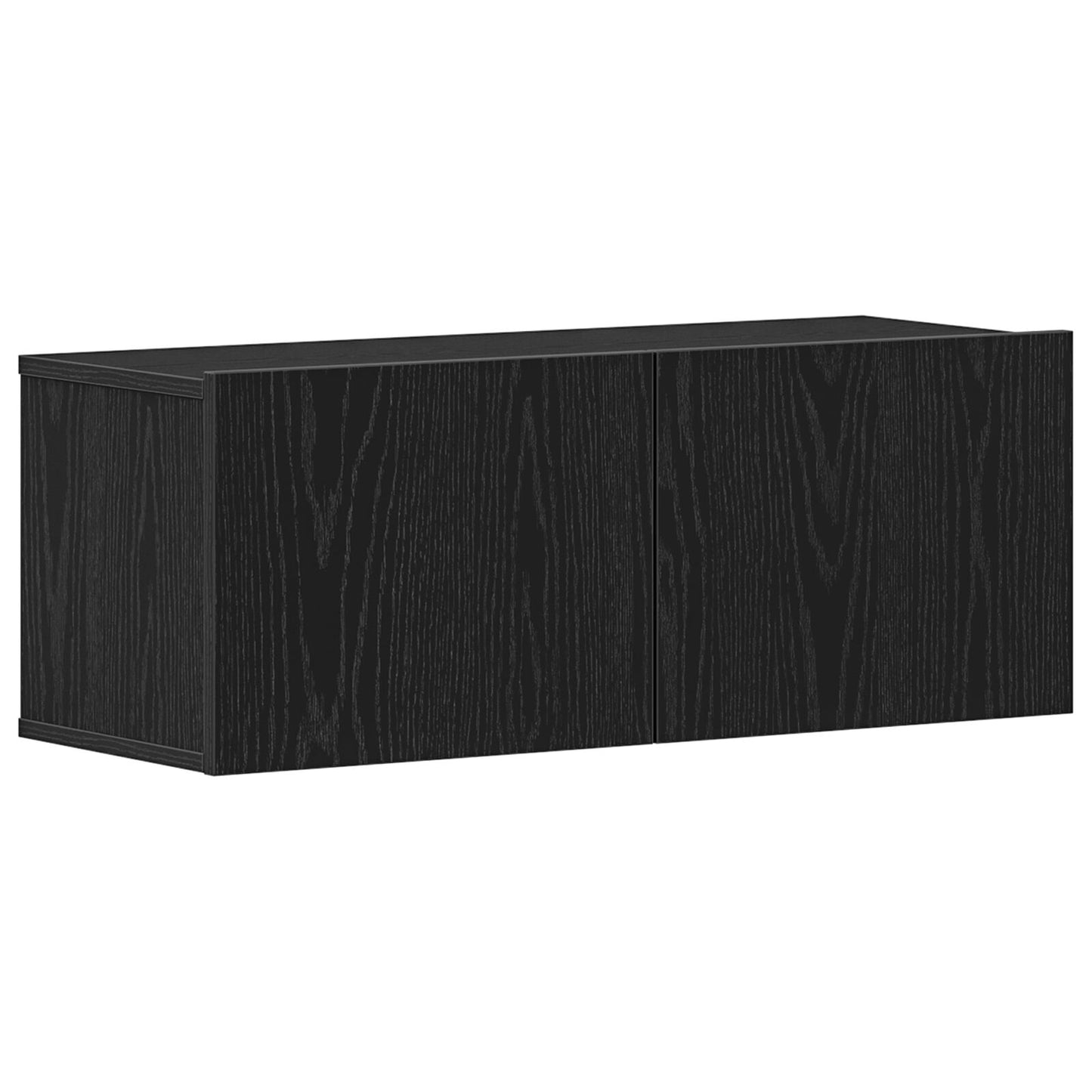 TV-Wandschränke (Set mit 2) - Schwarze Eiche, 80x30x30 cm, aus Holzwerkstoff