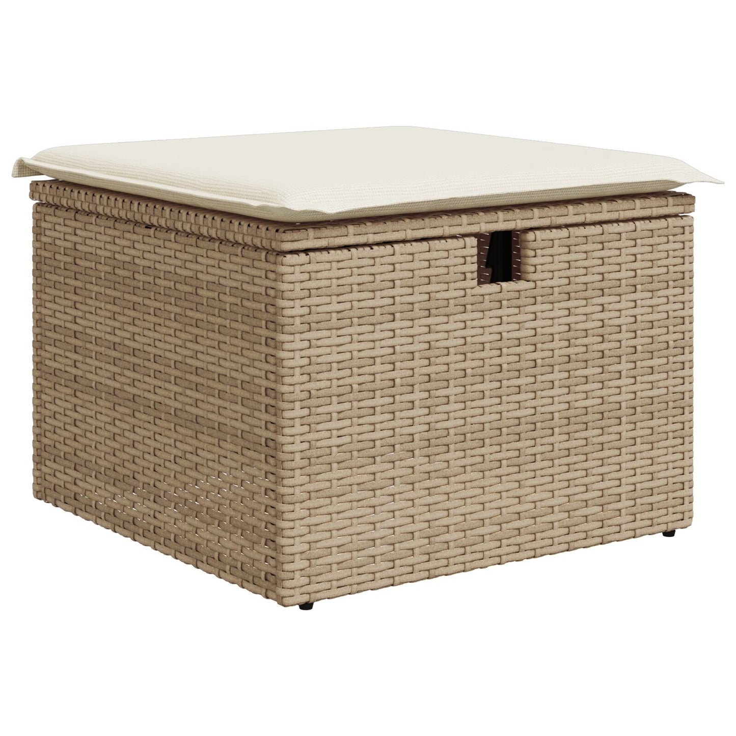 7-teiliges Garten Sofa Set mit Kissen Beige Poly Rattan