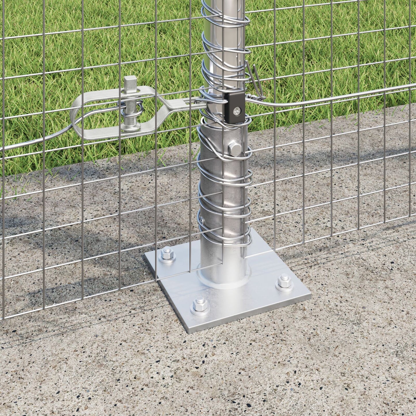 Zaunpfosten-Set 2er Set Verzinkter Stahl 10 x 1,5 m Langlebig