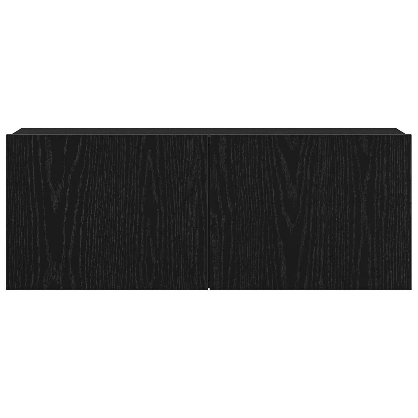 TV-Wandschränke (Set mit 2) - Schwarze Eiche, 80x30x30 cm, aus Holzwerkstoff