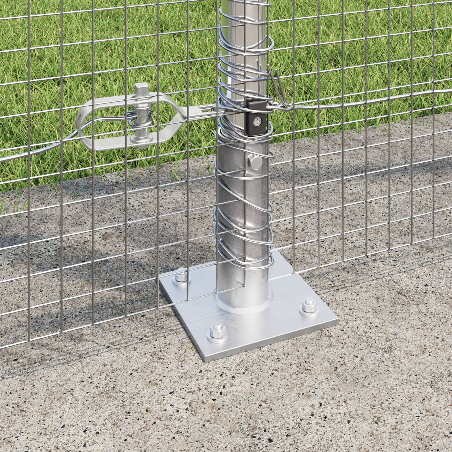 Zaunpfosten Set 2er Set Verzinkter Stahl 10 x 1,5 m Langlebig