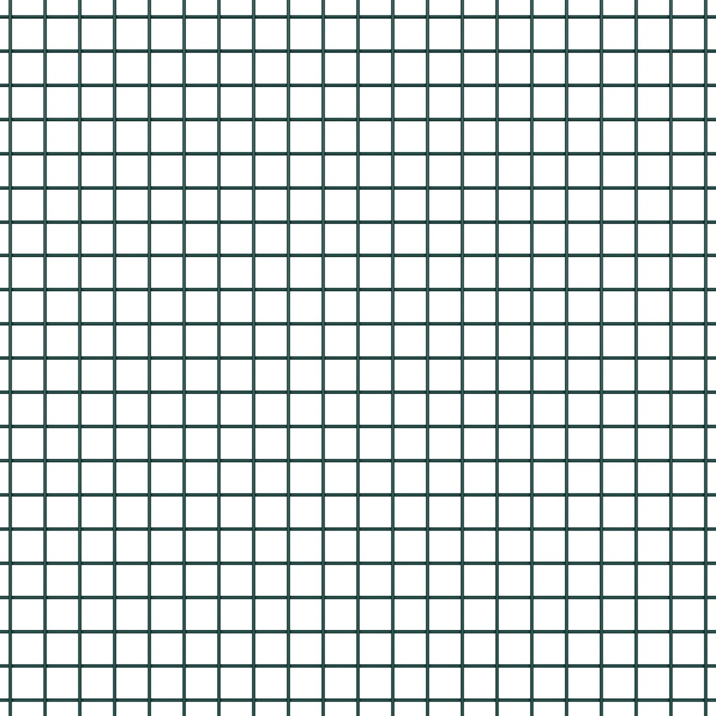 Zaunpfosten Set Set mit 2 Grün Mit PVC beschichtet 10 x 1 m