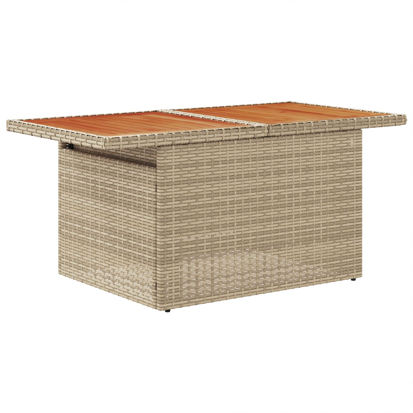 7-teiliges Garten Sofa Set mit Kissen Beige Poly Rattan