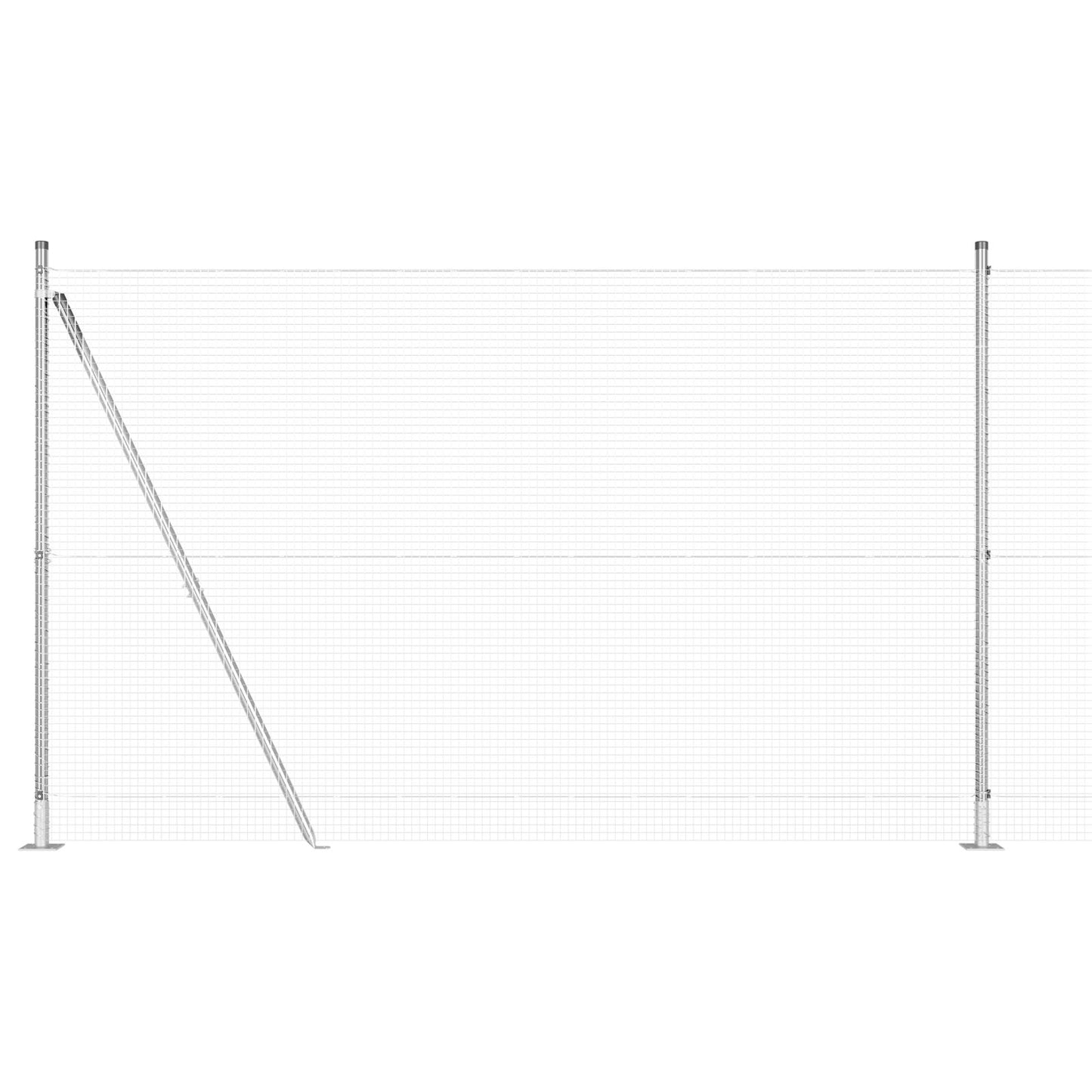 Zaunpfosten Set 2er Set Verzinkter Stahl 10 x 1,5 m Langlebig