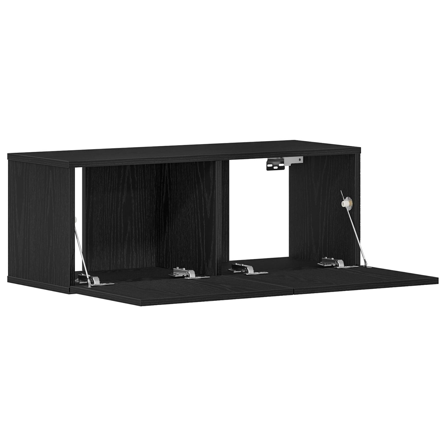 TV-Wandschränke (Set mit 2) - Schwarze Eiche, 80x30x30 cm, aus Holzwerkstoff