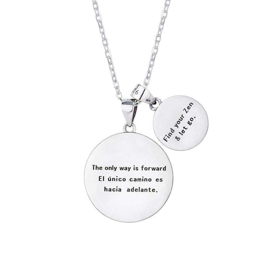 Only way is forward compass Necklace - Shopgalaxy.ch