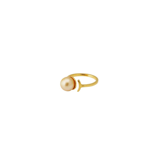 South Sea Golden Pearl 9.5-10.5 mm Size 7 Ring-1