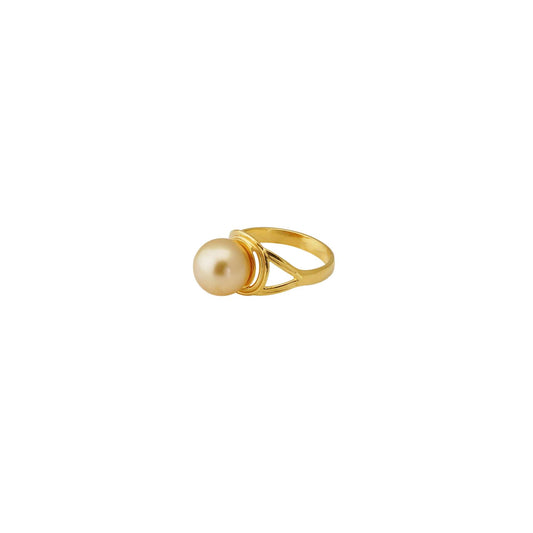 South Sea Golden Pearl 10.5-11.5 mm Size 7 Ring Adjustable-1