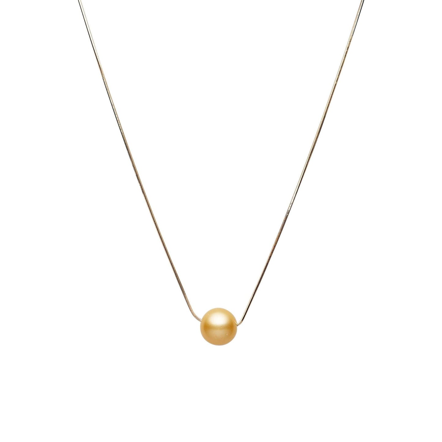 South Sea Gold Pearls Hornsby Long Chain Necklace 15 mm AA - Shopgalaxy.ch