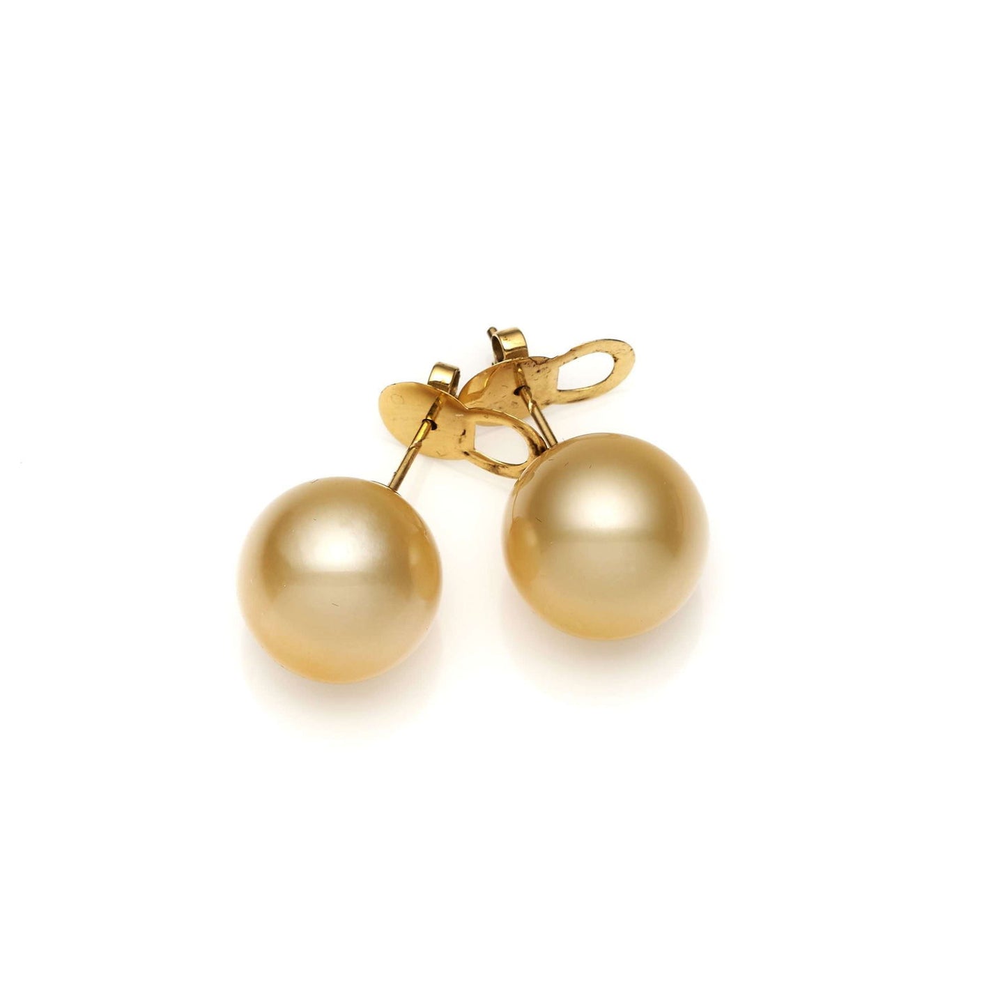 South Sea Gold Pearls Sydney 14ct Gold Earrings 13-14 mm AAA - Shopgalaxy.ch