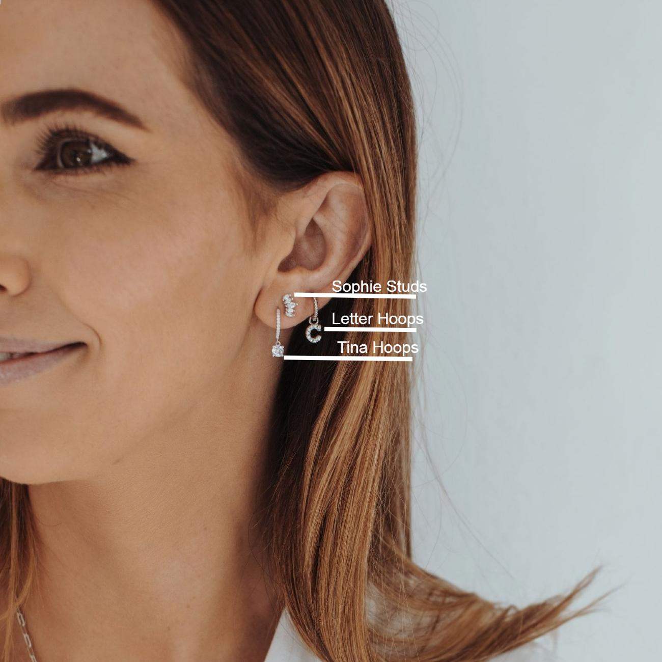 TINA HOOPS 1CM - Shopgalaxy.ch