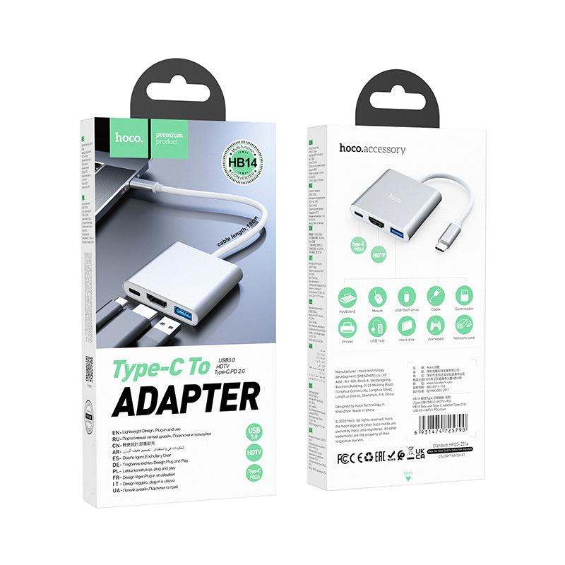 Type-C adapter(Type-C to USB3.0+HDTV+PD) HB14 Easy Use - Shopgalaxy