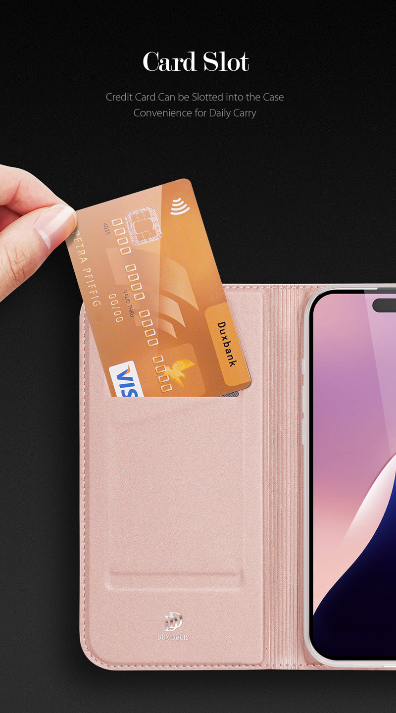 iPhone 16 Pro Magnetische Horizontal Flip Leder TPU + PU Hülle