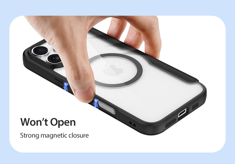 iPhone 16 Pro Magnetische Flip Lederhülle