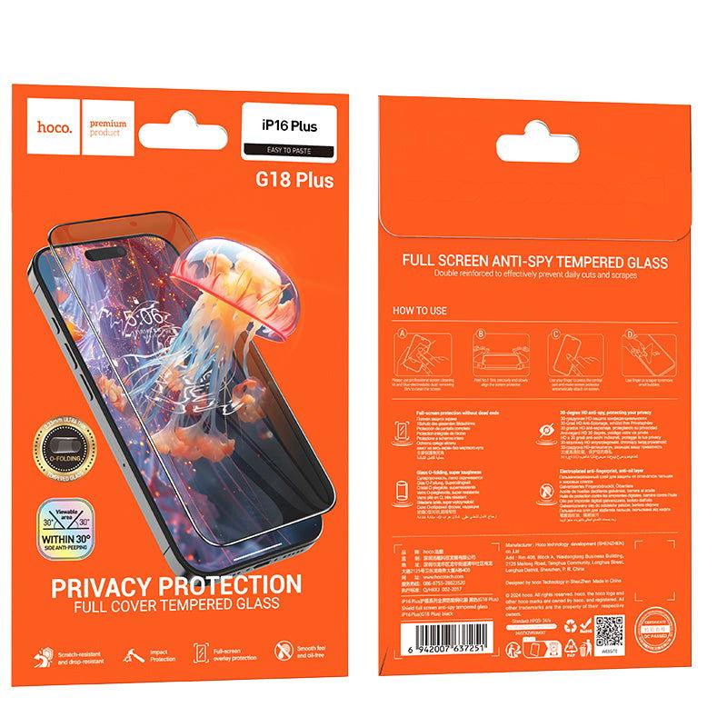 iPhone 16 Plus Panzerglass Displayschutz für anti-spy tempered glass - Shopgalaxy