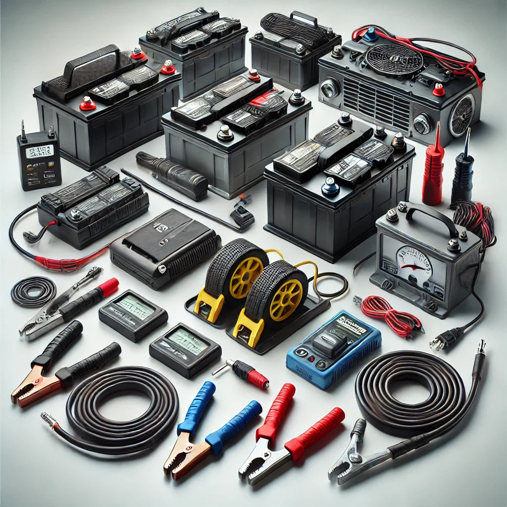 Fahrzeugbatterie + Zubehör