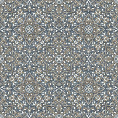 Homestyle Tapete Portugese Tiles Braun und Blau