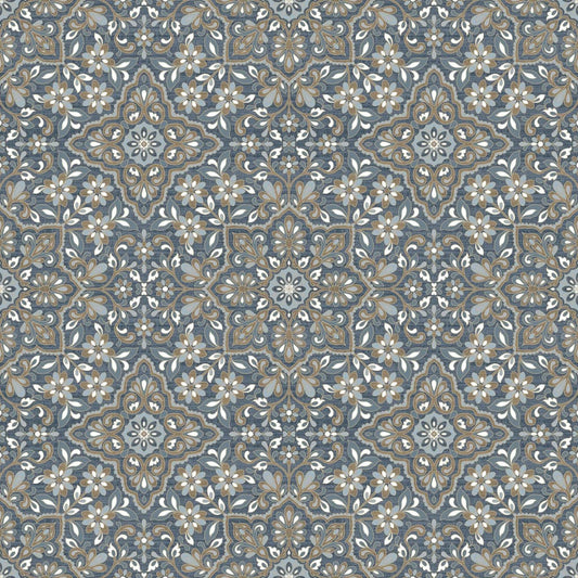 Homestyle Tapete Portugese Tiles Braun und Blau