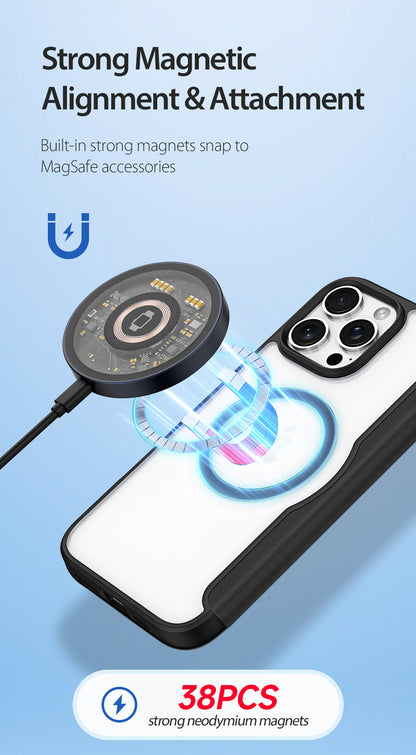 iPhone 16 Pro Magnetische Flip Lederhülle