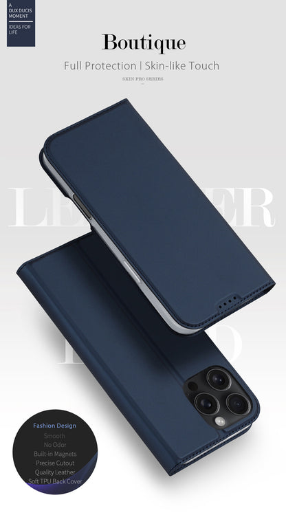 iPhone 16 Pro Max  Horizontal Flip Leder TPU + PU Hülle