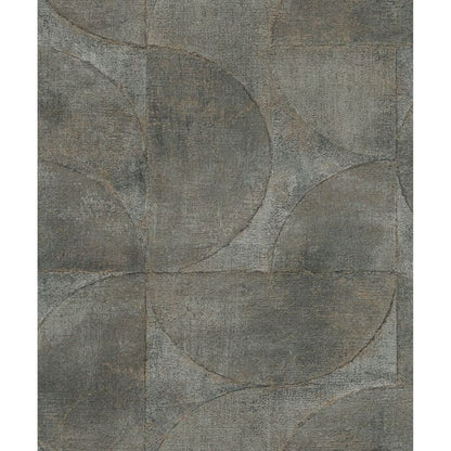 Vintage Deluxe Tapete Graphic Circle Look Metallic-Grün