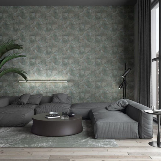 Tapete Vintage Deluxe Graphic Circle Look Grau und Braun
