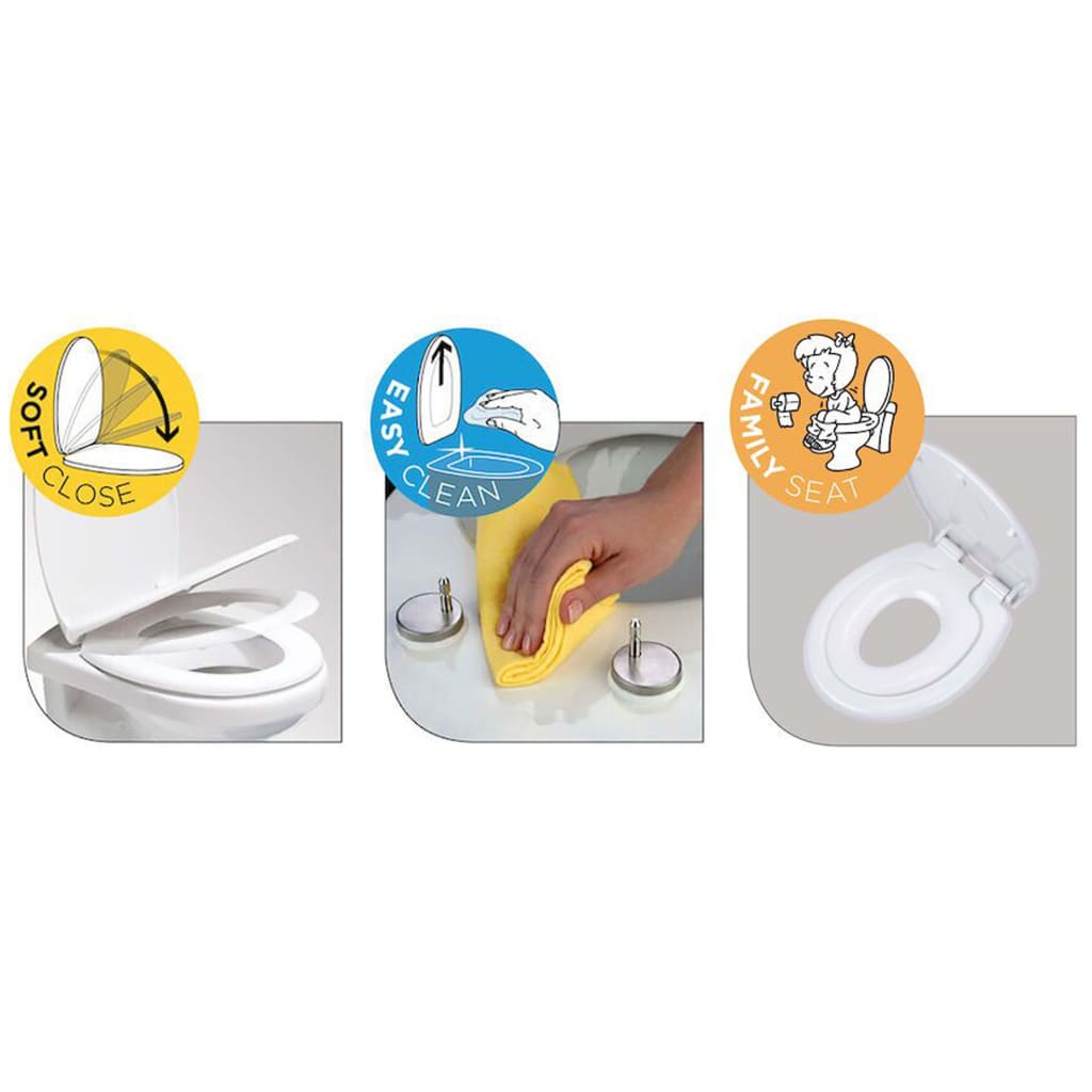 Toilettensitz und Kindersitz Tulsa Schwarz