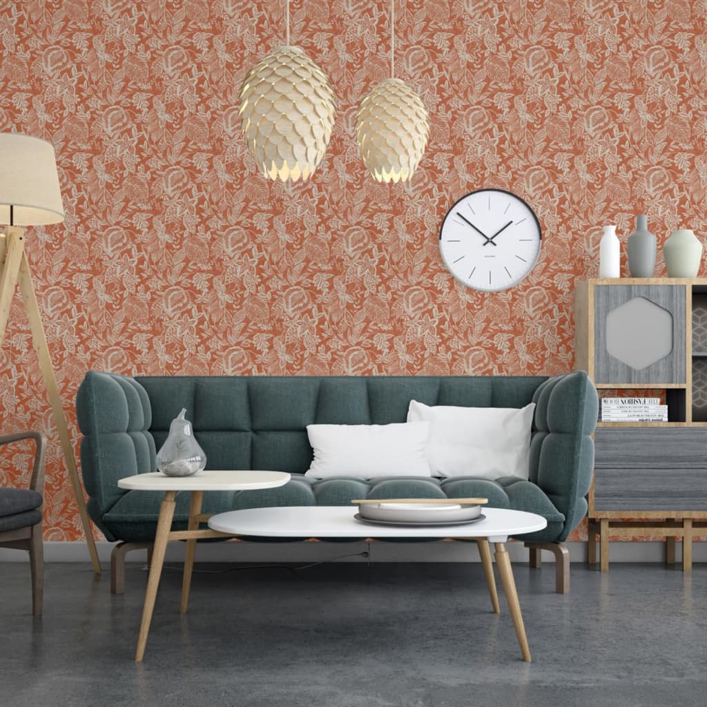 Tapete Mae Orange und Beige